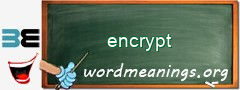 WordMeaning blackboard for encrypt